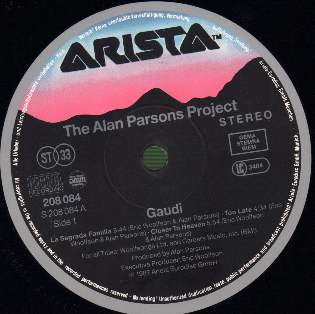 Alan Parsons Project - Gaudi - Lp