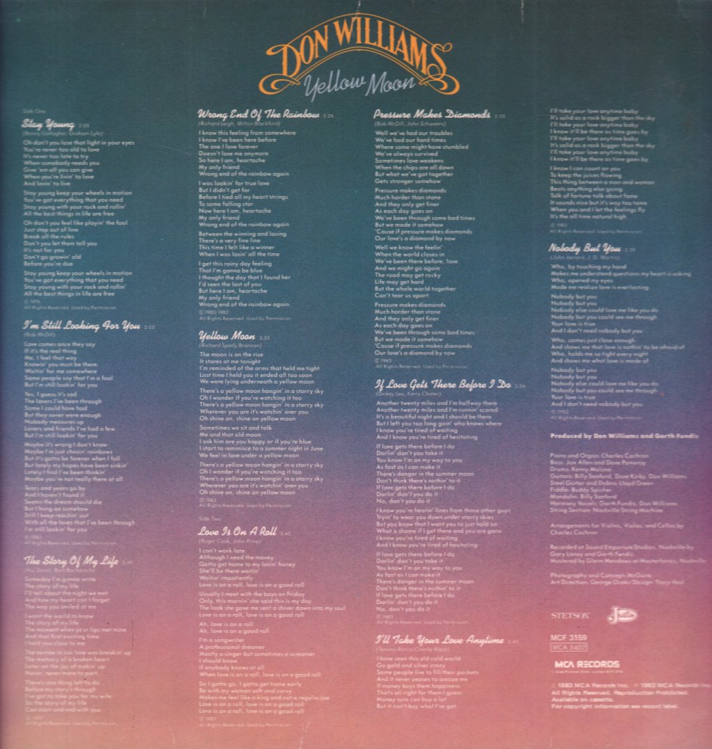 Don Williams - Yellow Moon - Lp