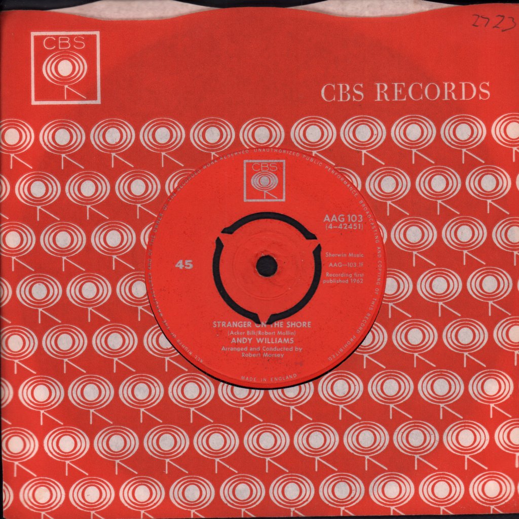 Andy Williams - Stranger On The Shore - 7 Inch