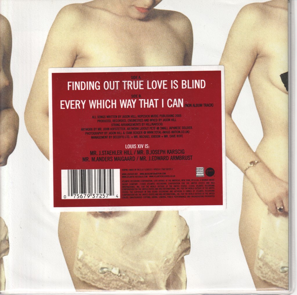 Louis Xiv - Finding Out True Love Is Blind - 7 Inch