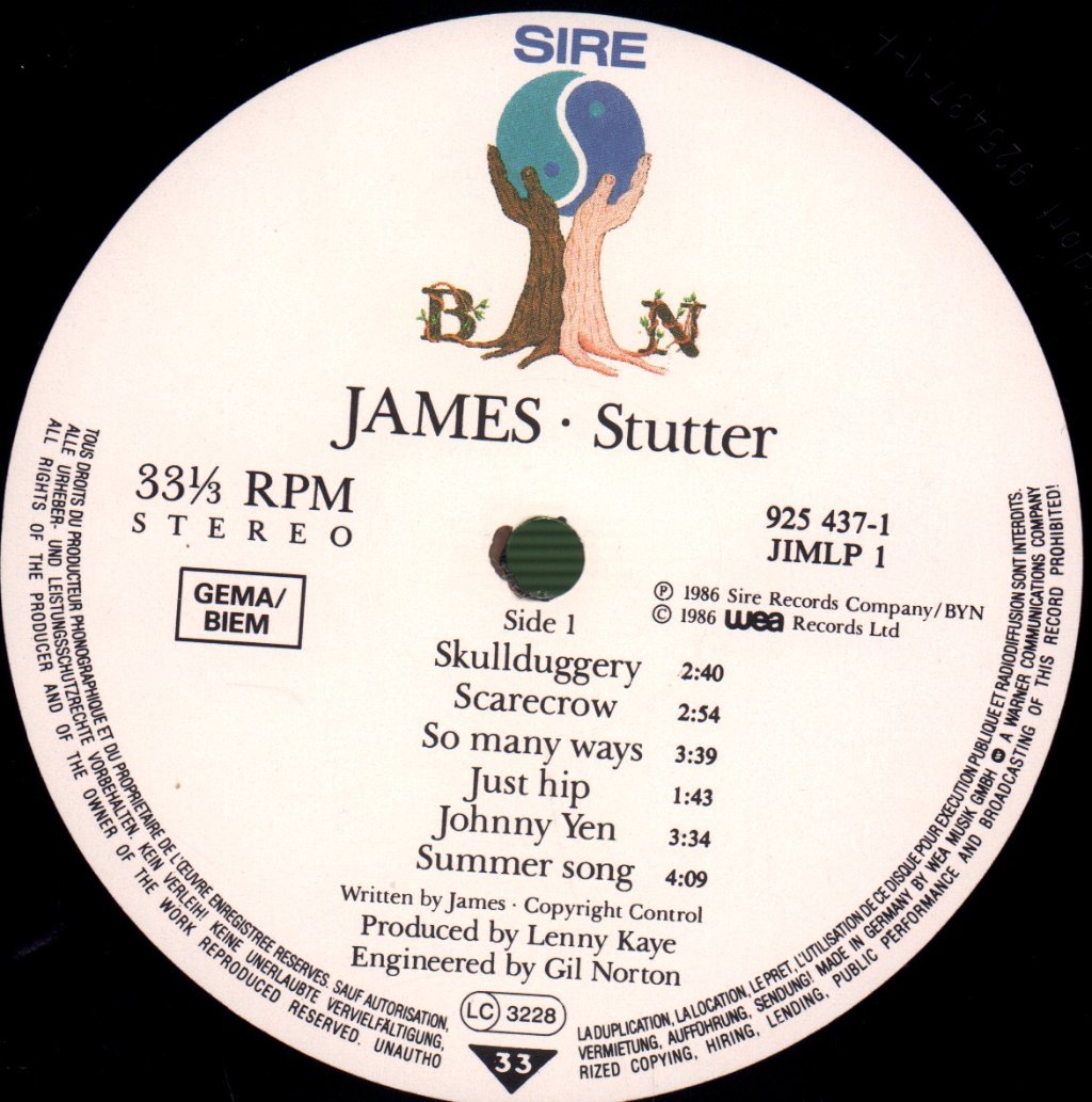 James - Stutter - Lp