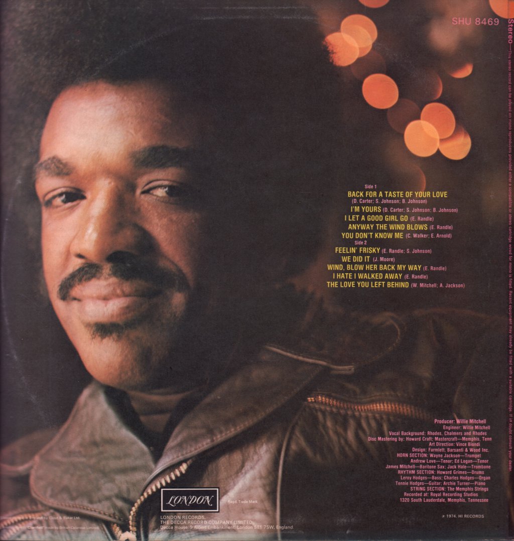 Syl Johnson - Back For A Taste Of Your Love - Lp