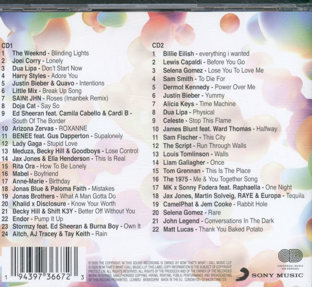 Various Artists - Now That's What I Call Music! 105 - Double Cd