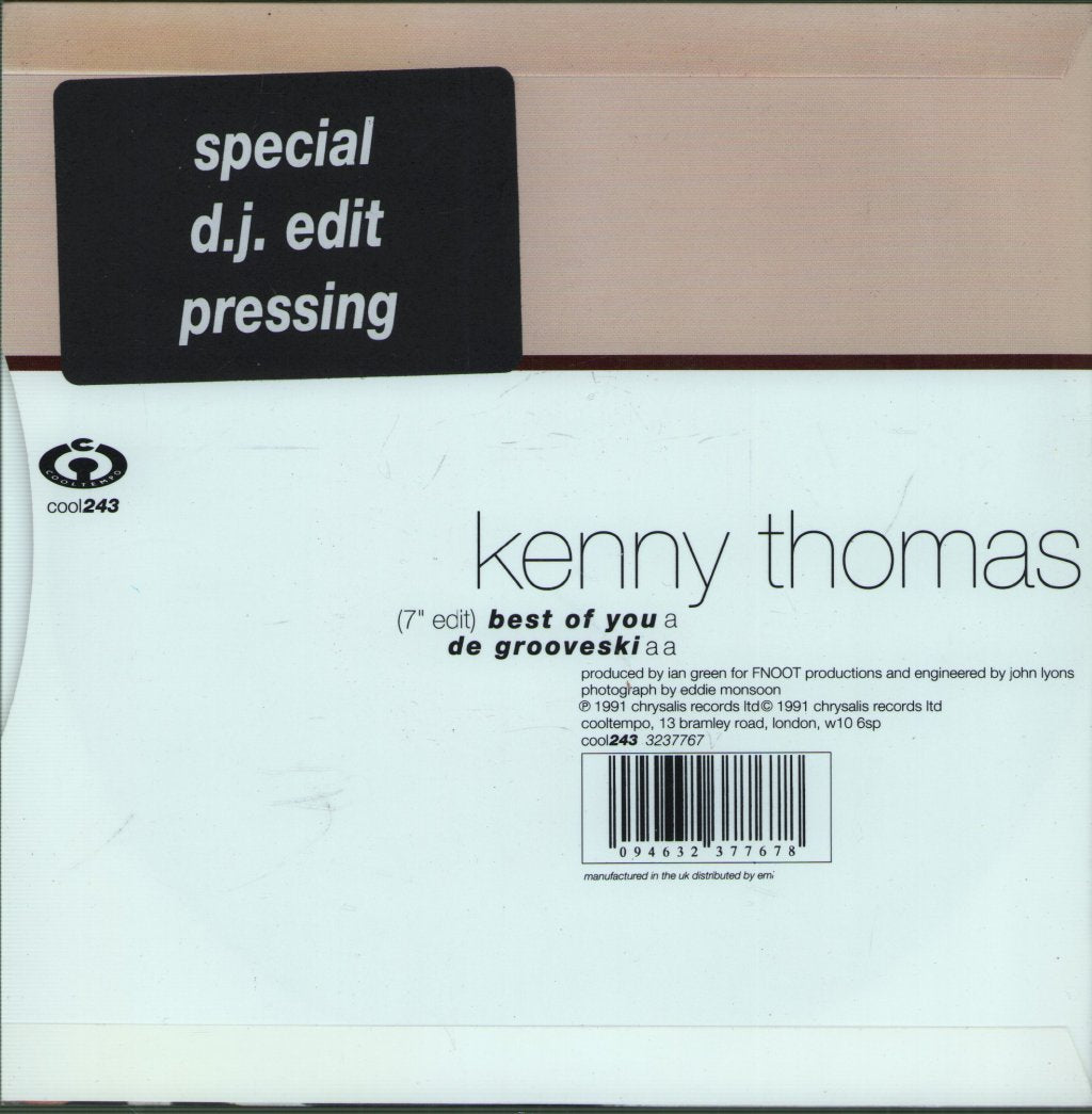 Kenny Thomas - Best Of You - 7 Inch