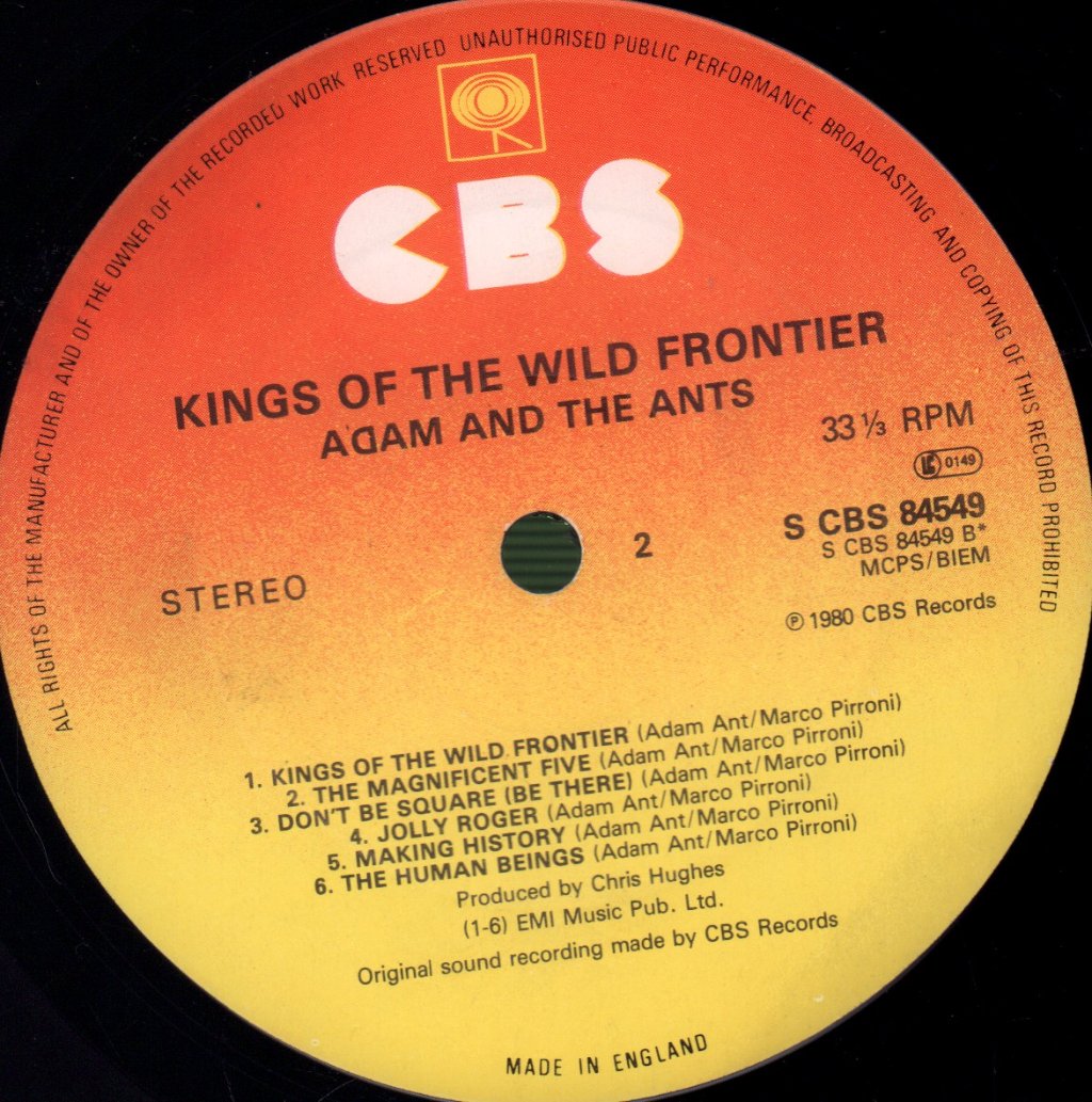 Adam And The Ants - Kings Of The Wild Frontier - Lp
