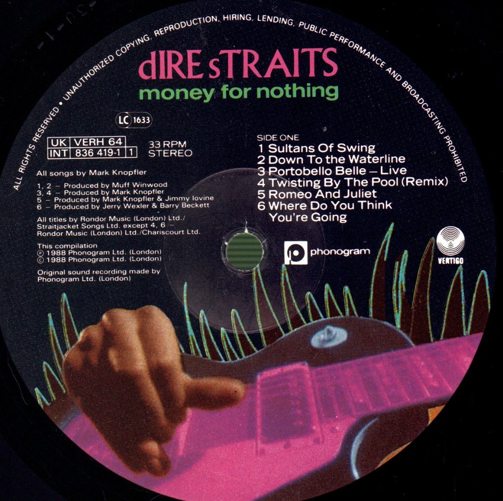 Dire Straits - Money For Nothing - Lp