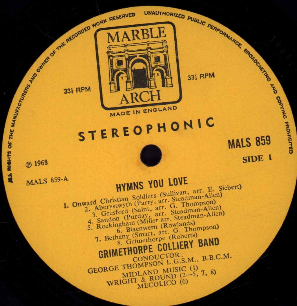 Grimethorpe Colliery Band - Hymns You Love - Lp