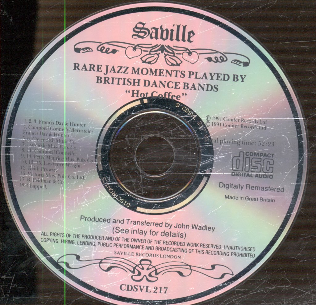 Various Artists - Hot Coffee (Rare Jazz Moments Played By British Dance Bands) - Cd