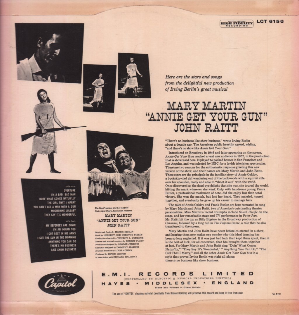 Mary Martin And John Raitt - Annie Get Your Gun - Lp
