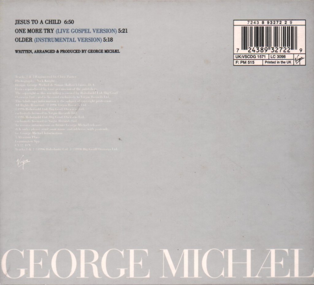 George Michael - Jesus To A Child - Cd