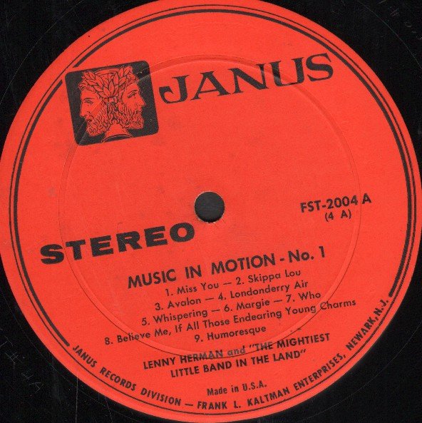 Lenny Herman Quintet - Music In Motion No 1 - Lp