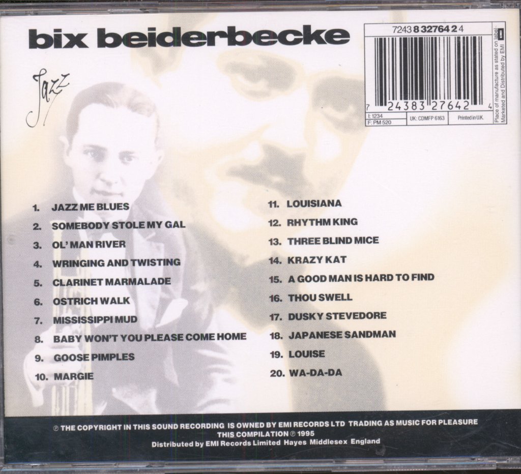Bix Beiderbecke - Bix Beiderbecke: 20 Jazz Classics - Cd