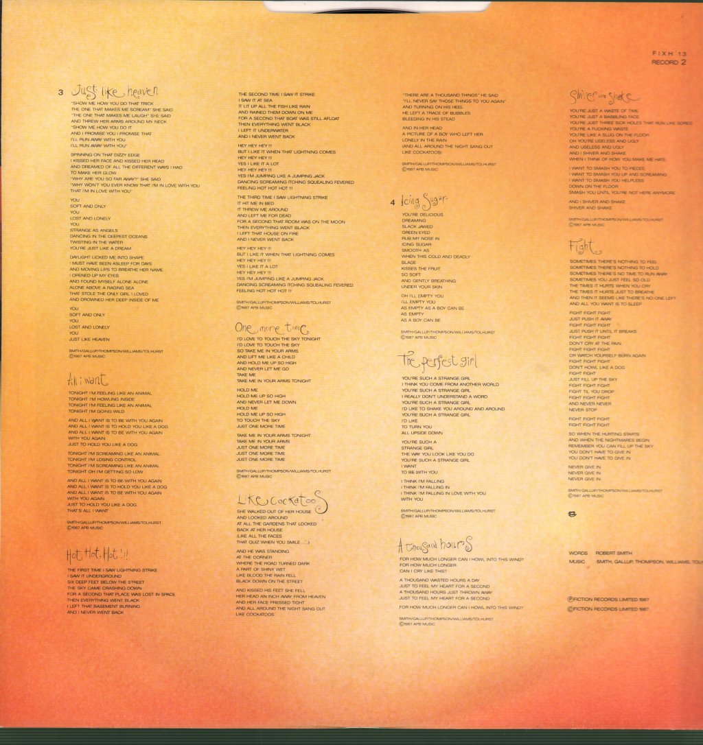 Cure - Kiss Me Kiss Me Kiss Me - Double Lp