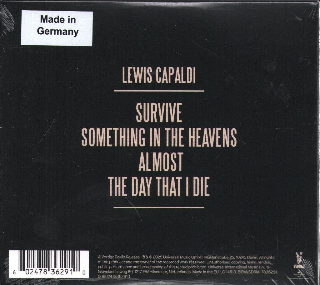 Lewis Capaldi - Survive EP - Cd