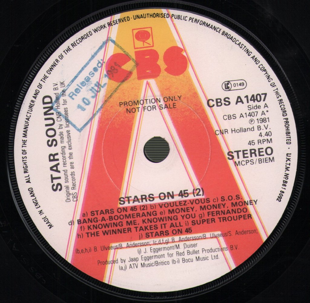 Stars On 45 - Stars On 45 (2) - 7 Inch