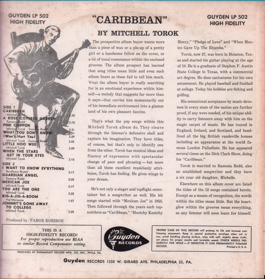 Mitchell Torok - Caribbean - Lp