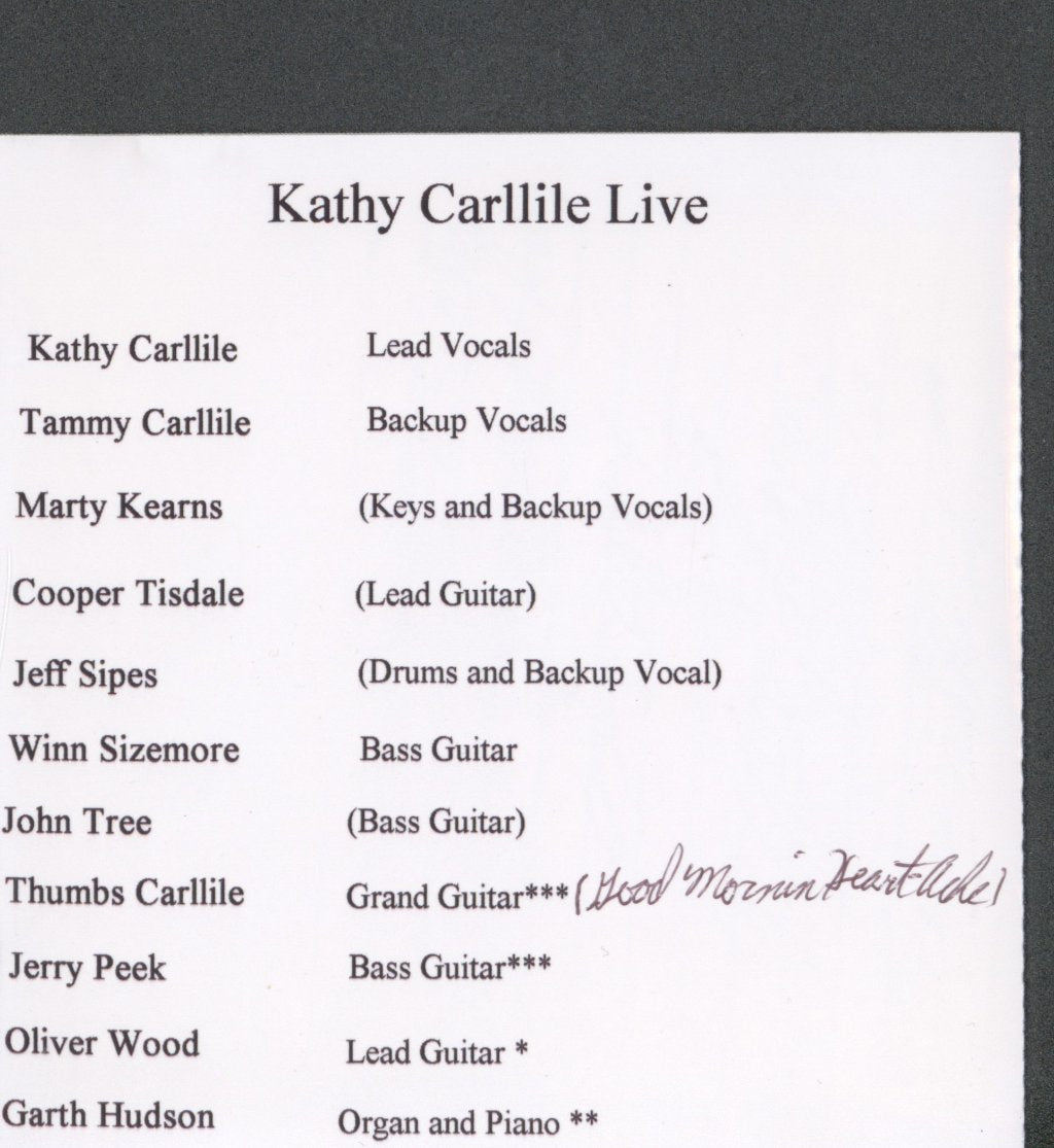 Kathy Carllile - Live - Cdr