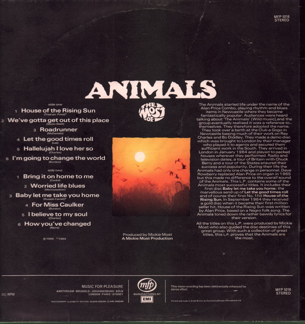 Animals - Most Of - Lp