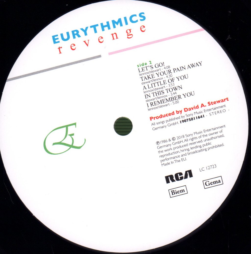 Eurythmics - Revenge - Lp