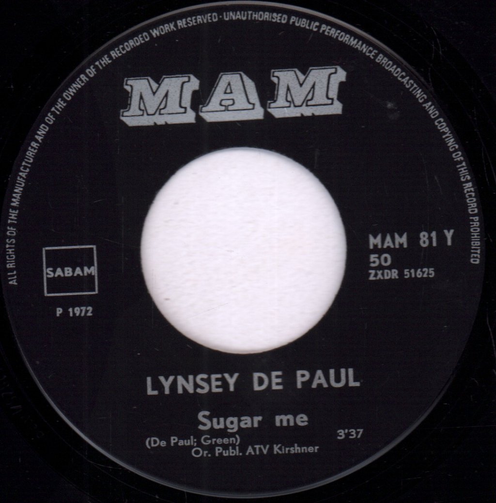 Lynsey De Paul - Sugar Me - 7 Inch