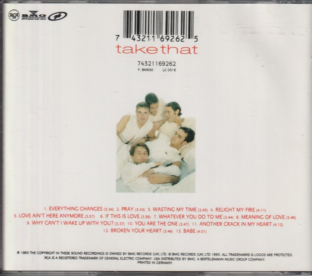 Take That (Boy Band) - Everything Changes - Cd