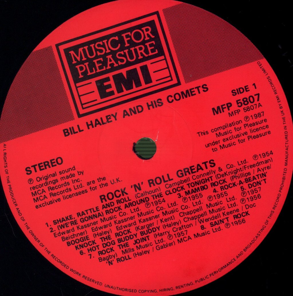 Bill Haley And His Comets - Rock N Roll Greats - Lp
