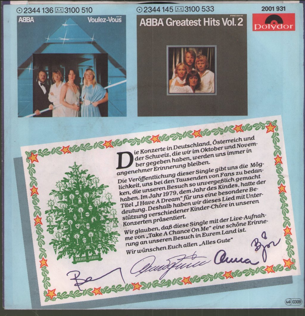 ABBA - I Have A Dream - 7 Inch