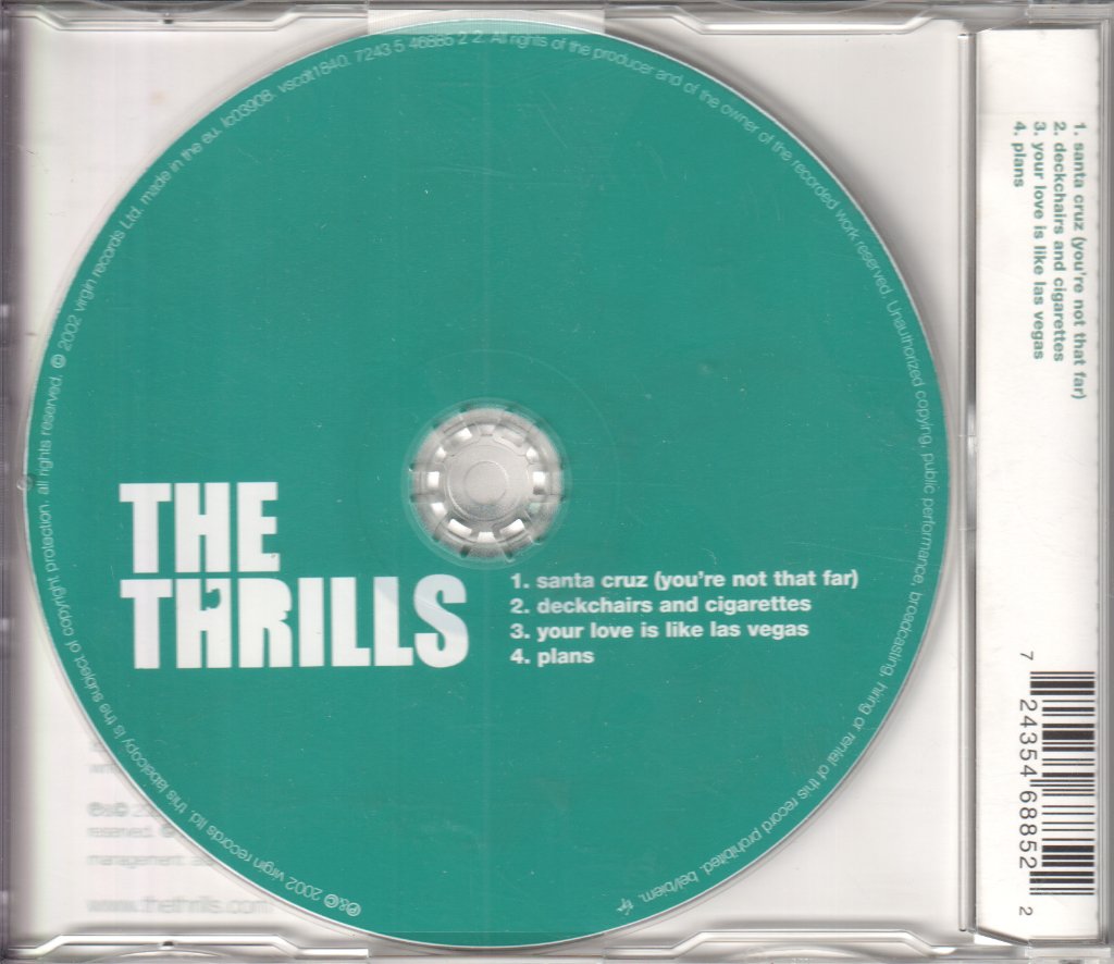 Thrills (Irish) - Santa Cruz - Cd