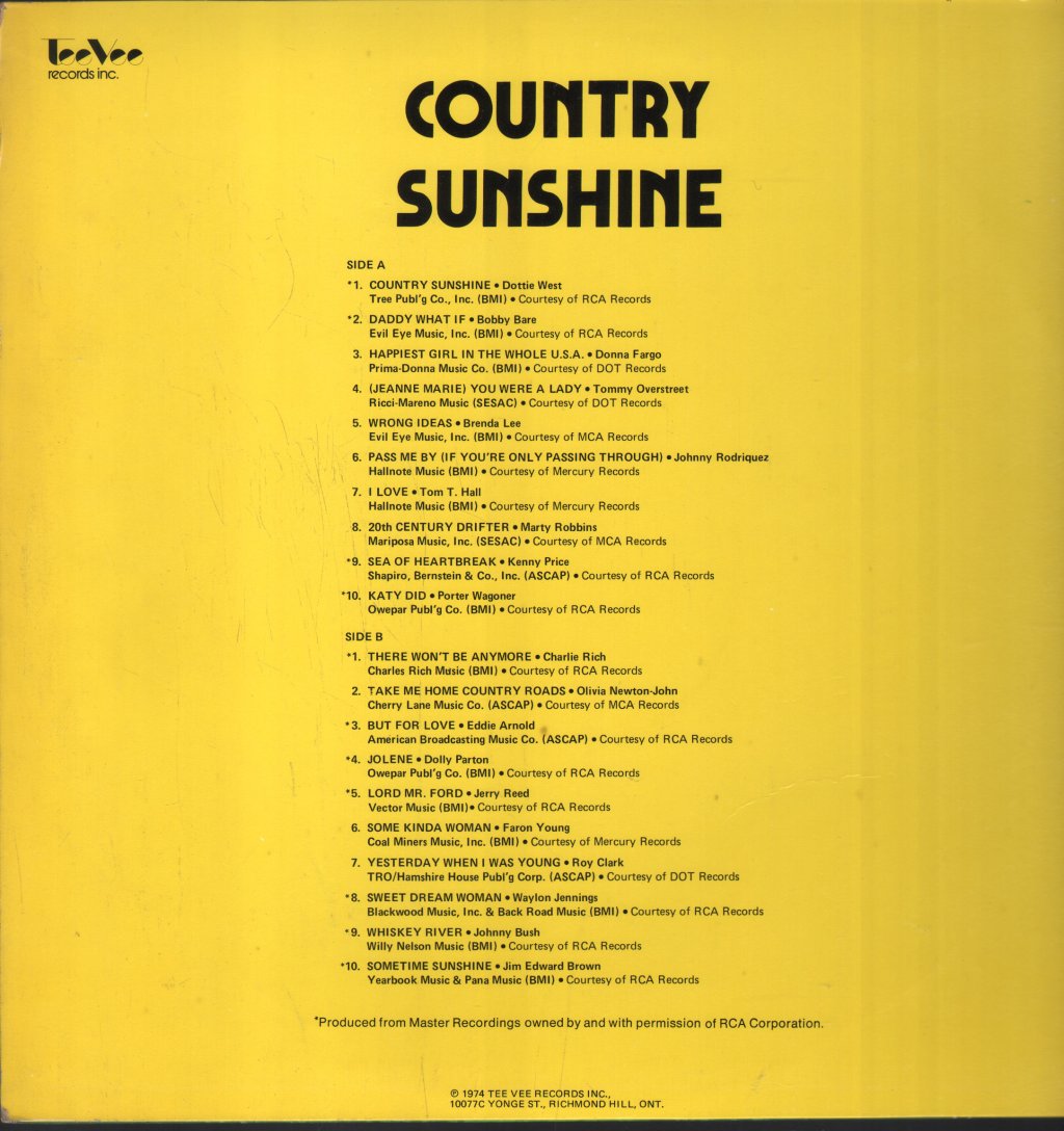 Various Artists - Country Sunshine - Lp