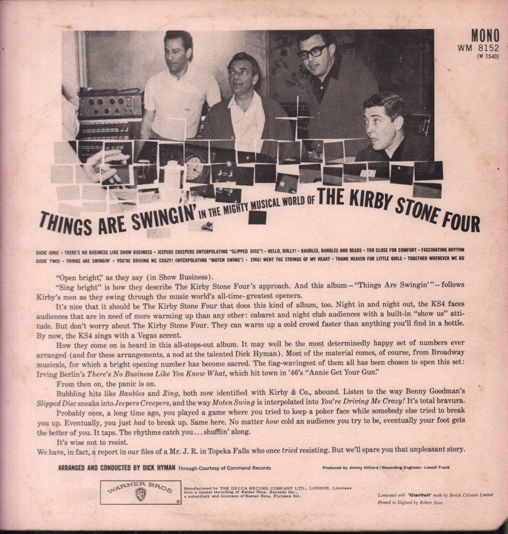Kirby Stone Four - Things Are Swingin' - Lp