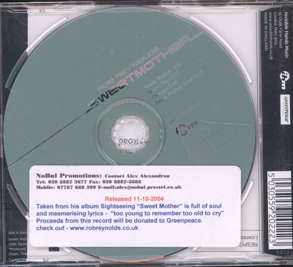 Rob Reynolds - Sweetmother - Cd