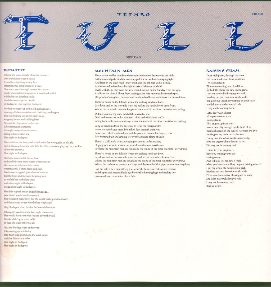 Jethro Tull - Crest Of A Knave - Lp