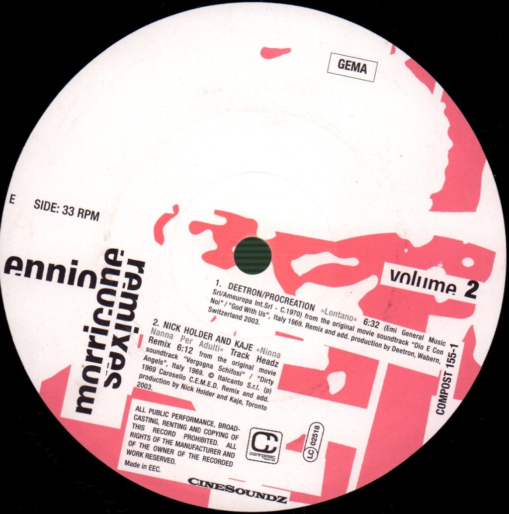 Ennio Morricone - Remixes Volume 2 - Triple Lp