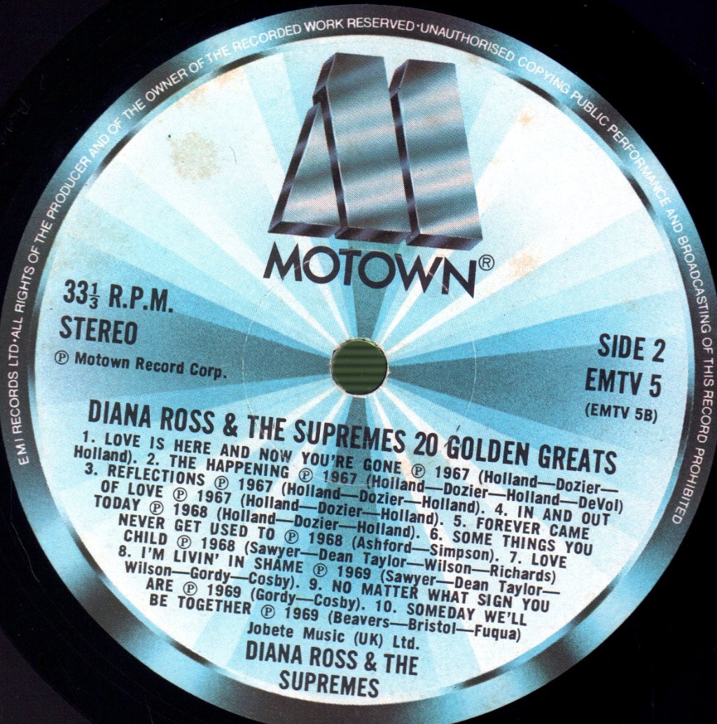 Diana Ross And The Supremes - 20 Golden Greats - Lp