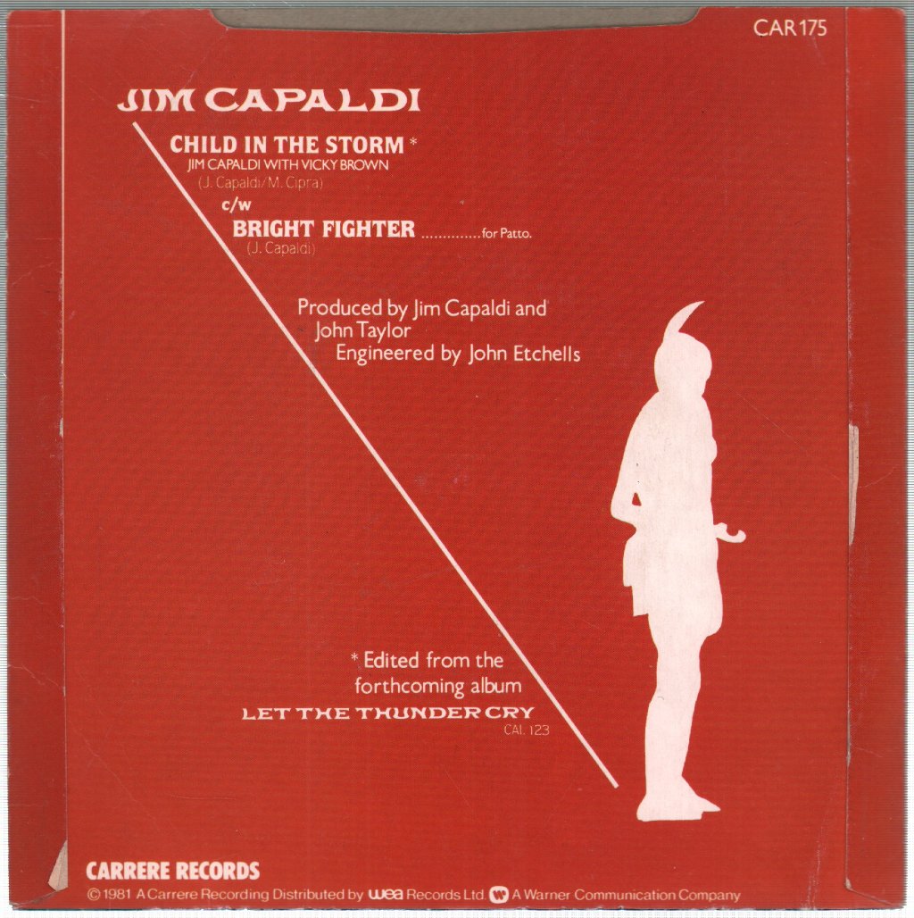 Jim Capaldi - Child In The Storm - 7 Inch