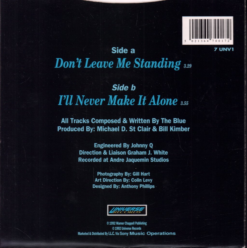 Blue (90'S Artist) - Don't Leave Me Standing - 7 Inch