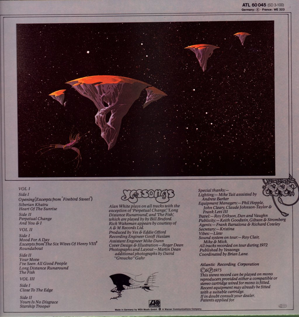 Yes - Yessongs - Triple Lp