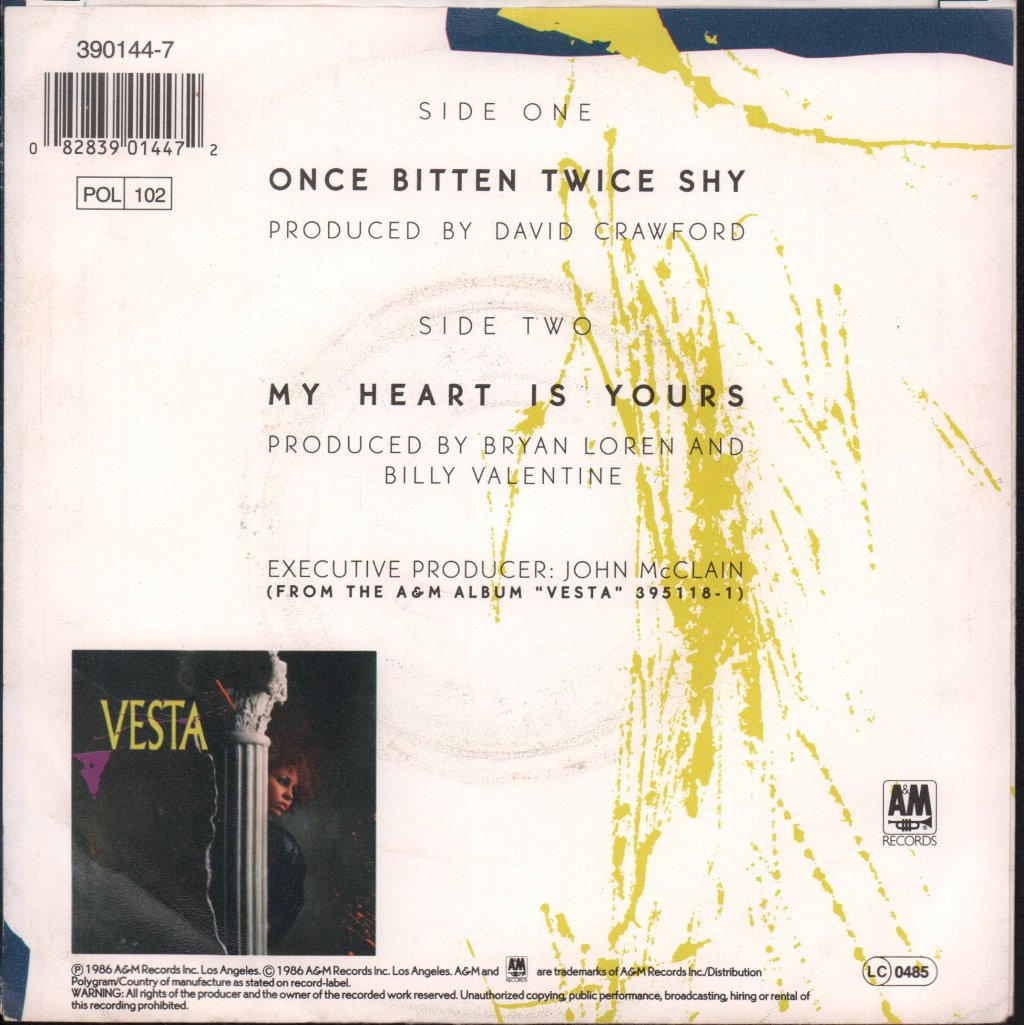 Vesta Williams - Once Bitten Twice Shy - 7 Inch