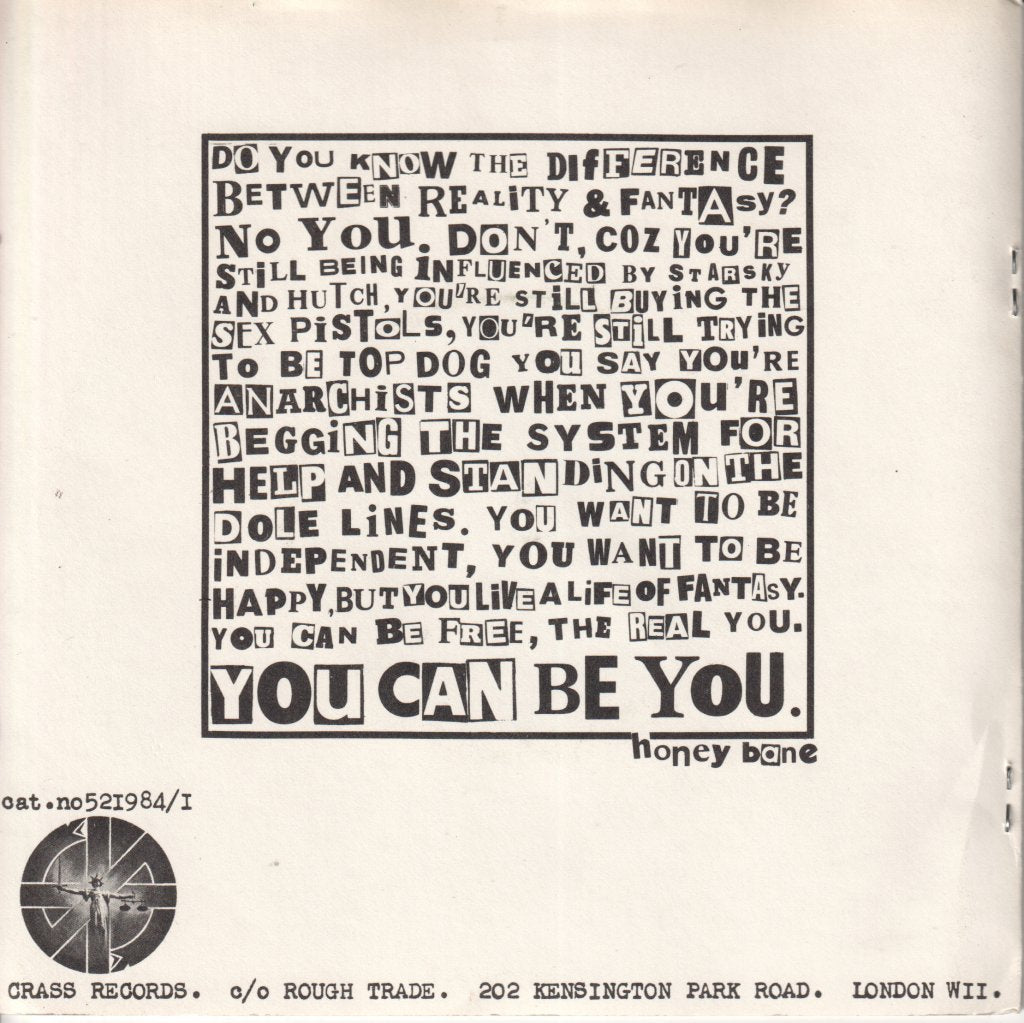 Honey Bane - You Can Be You - 7 Inch