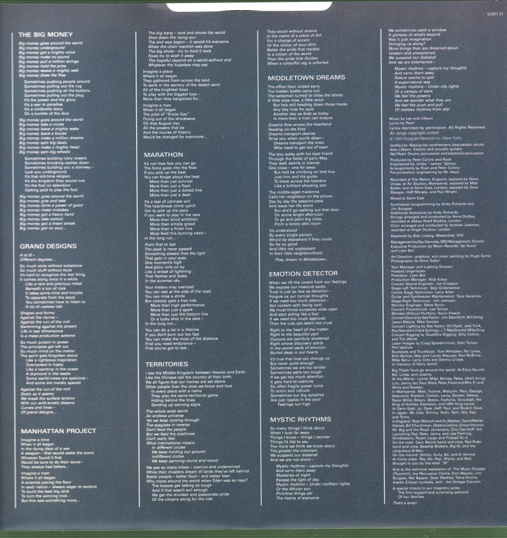 Rush - Power Windows - Lp