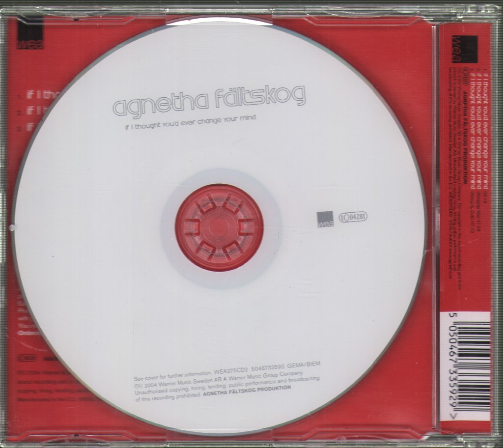 Agnetha Fältskog - If I Thought You'd Ever Change Your Mind - Cd