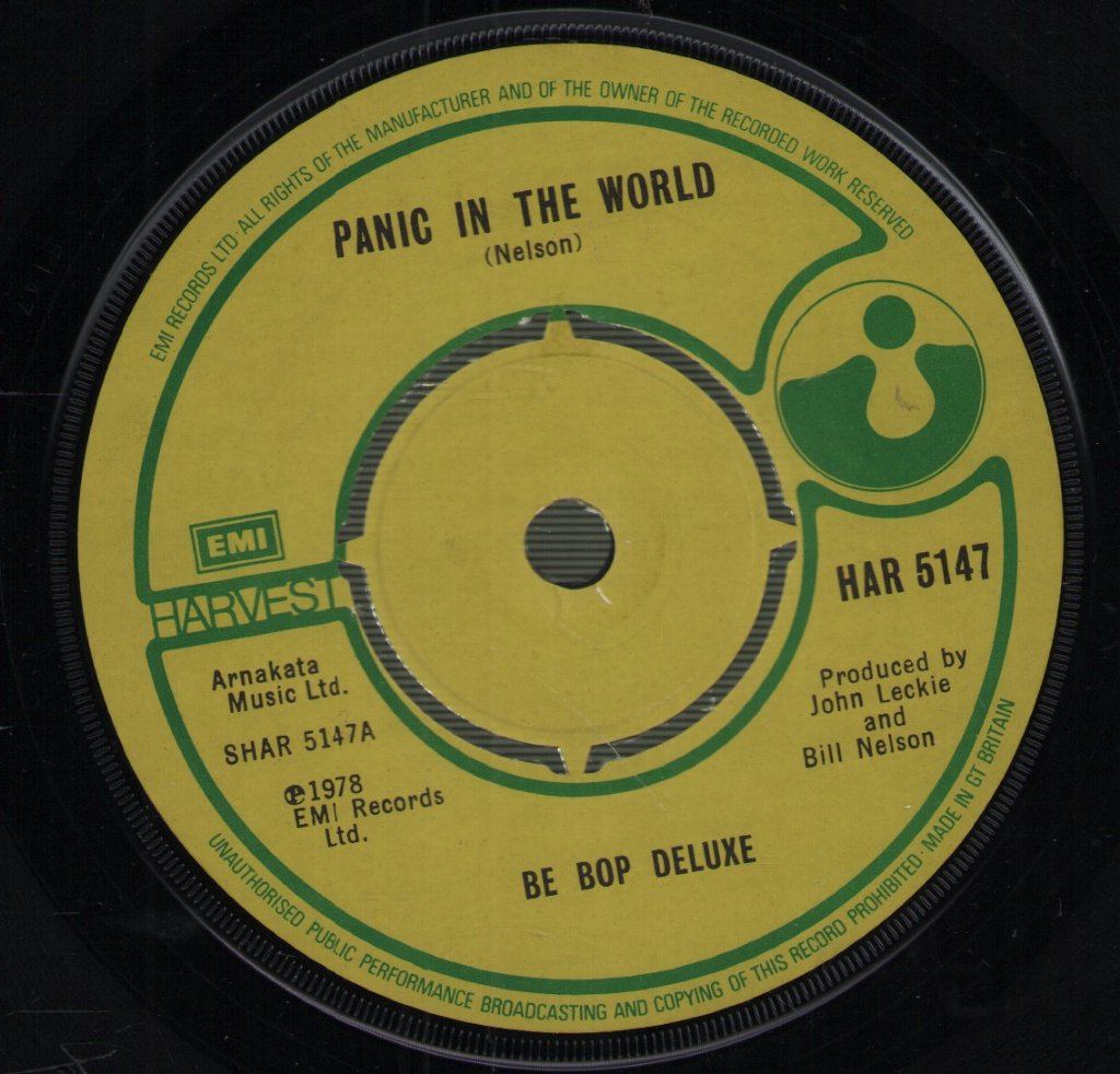 Be Bop Deluxe - Panic In The World - 7 Inch