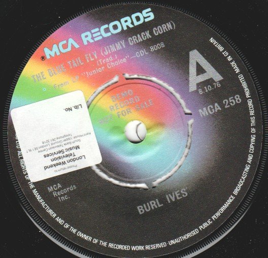 Burl Ives - Blue Tail Fly - 7 Inch