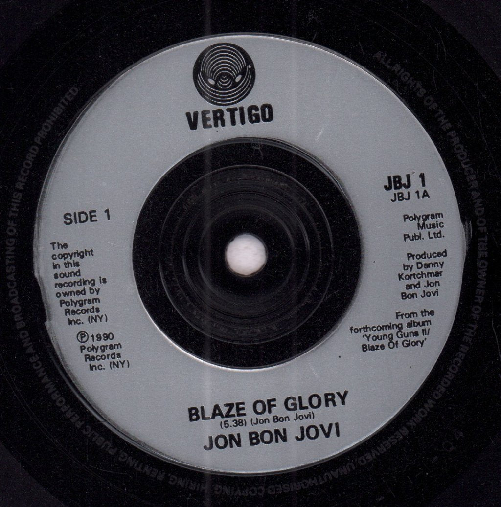 Jon Bon Jovi - Blaze Of Glory - 7 Inch