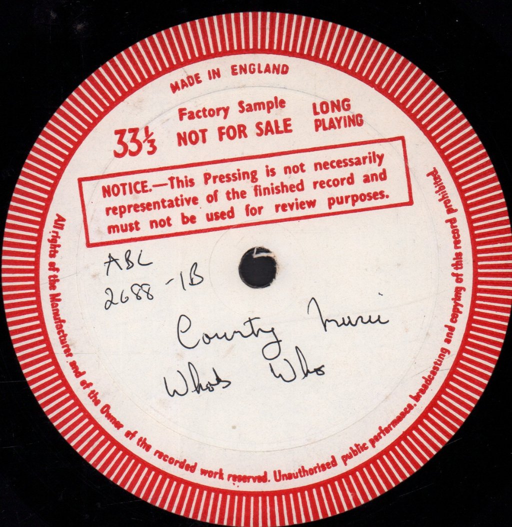 Various Artists - Country Music Who's Who - Lp