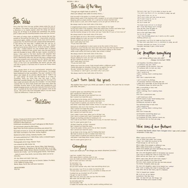 Phil Collins - Both Sides - Double Lp