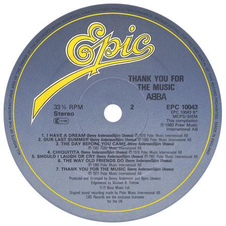 ABBA - Thank You For The Music - Lp