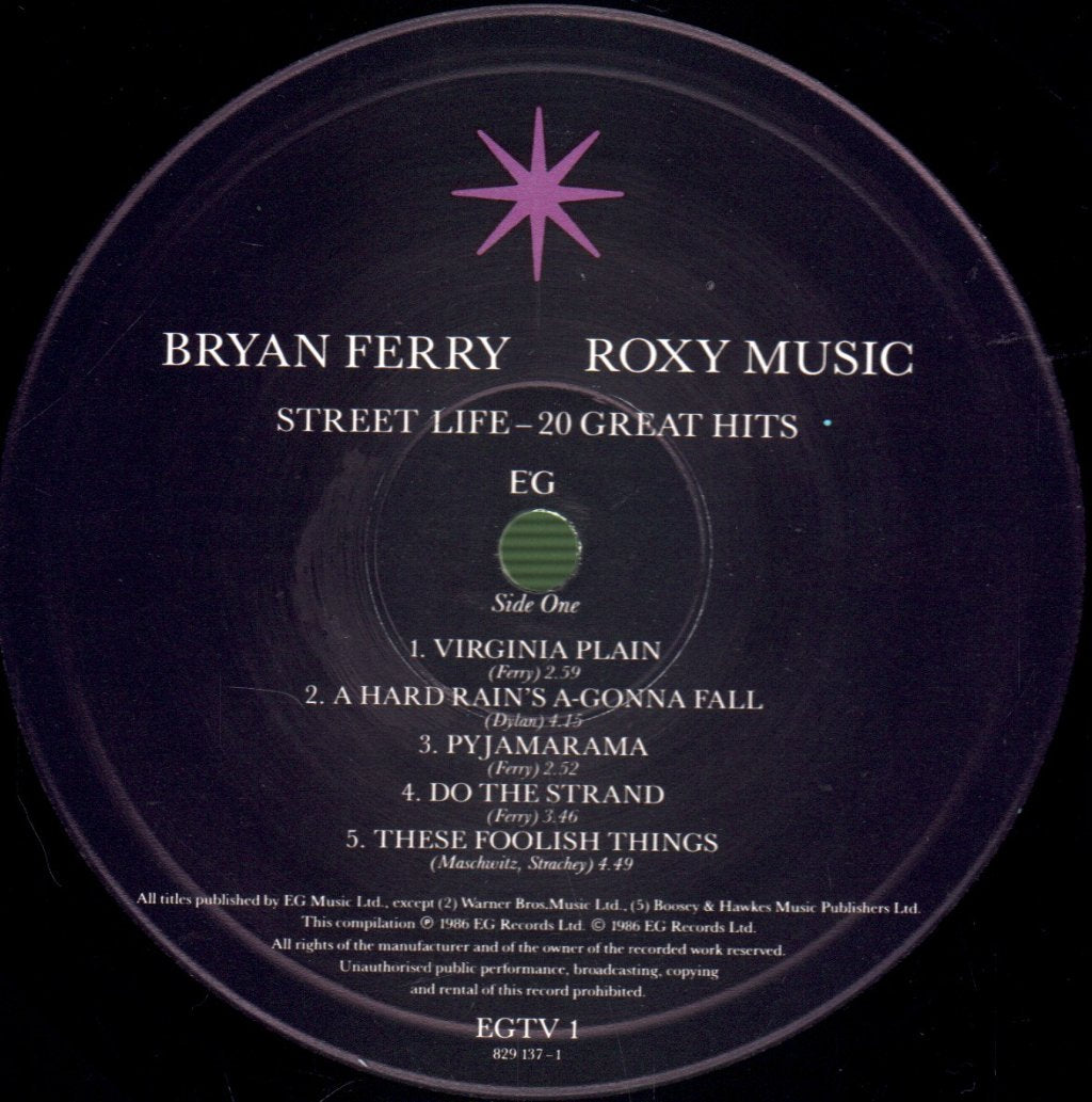 Bryan Ferry / Roxy Music - Street Life (20 Great Hits) - Double Lp