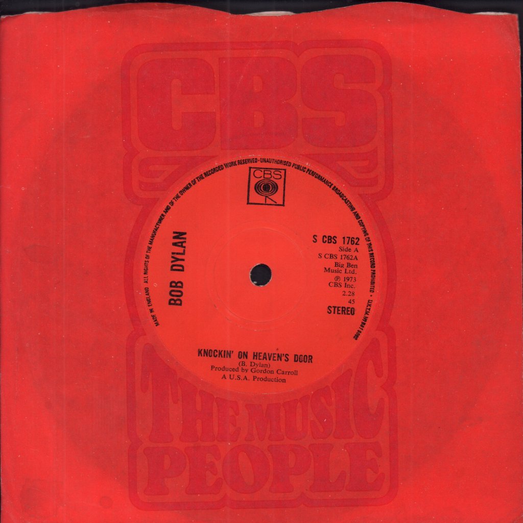 Bob Dylan - Knockin' On Heaven's Door - 7 Inch