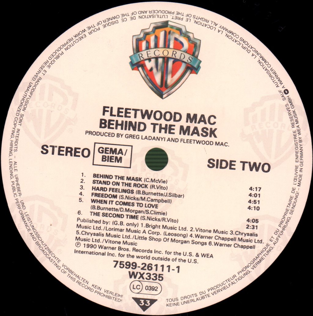 Fleetwood Mac - Behind The Mask - Lp